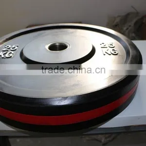 Colour Crossfit Weighlifting Rubber Bumper Plate 5KG 10KG 15KG 20KG 25KG thumbnail-1