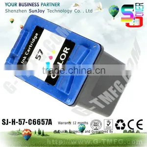 Wholesale Printer Ink Cartridge Compatible C6657A 57 for Deskjet 3600 Series HP Deskjet 3650 3620 Color Inkjet Printer thumbnail-1