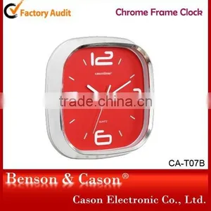 Chrome Frame Wall Clock for Square Shape thumbnail-1
