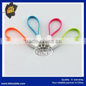 Keychain Data Cable 2 in 1 PVC Material Data Cable thumbnail-1