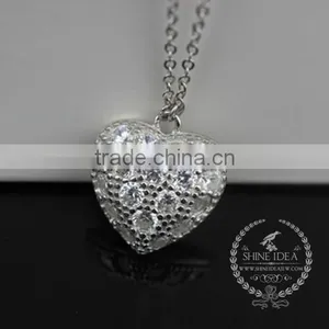 925 Sterling Silver Lover's Heart Creative Pendant Necklace Fashion Women Necklace Jewelry 6360470 thumbnail-1