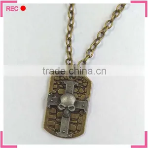 Dog Tag Necklace for Party, Antique Copper Fashion Teen Necklace Jewelry thumbnail-4