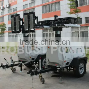 Hydraulic Mast Kubota Generator 7KW LED Movable Light Tower thumbnail-1