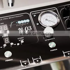 Multifunctional Beauty Machine: Ultrasonic Scrubber + Needle-free Mesotherapy + Diamond Dermabrasion - Alvi Prague N-03 thumbnail-4