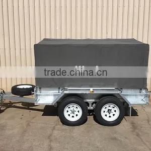 Galvanized Tandem 8X5 Trailer With Canvas Tops thumbnail-4