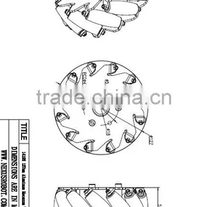 A Set of 127mm Aluminum Mecanum Wheels Set Basic ( 2 Left, 2 Right) 14198 thumbnail-4