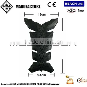NEW 3D Rubber Fish-bone Sticker Motorcycle Tank Pad Gas Protector Black thumbnail-1