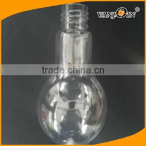 Food Grade 500ml Plastic Light Bulb Bottle With Screw Cap With Hole for Bubble Tea thumbnail-3