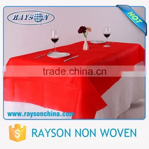 Cheap Price Custom Different Colors Square / Round Heat Resistant Nonwoven Plain Table Cover for Wedding , Home , Party thumbnail-6