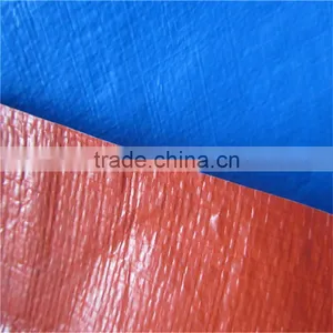 Waterproof Plastic Cover Blue Orange pe Trapaulin for Truck Cover thumbnail-3