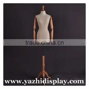 Vintage Dress Form Mannequin Tailor With Wooden Hand thumbnail-1