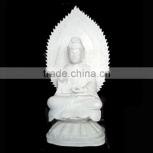 White Marble Figurine of Kuanyin thumbnail-1