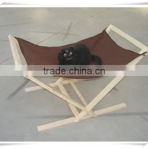 Cheap Cat Bed Hammock Wooden Frame Home House Nest Pet Swing Soft Seat thumbnail-1