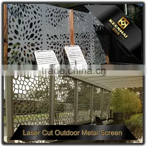Architectural Laser Cutting Sheet Metal Aluminum Screen Panel for Garden Fence Facade thumbnail-2