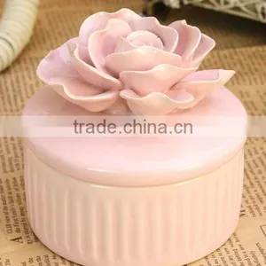 Porcelain 3d Flower Wedding Favors and Gifts Trinket Box thumbnail-1