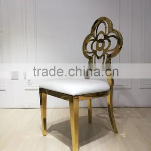 Modern Golden Wedding Chair Elegant Curves High Class Wedding Furniture thumbnail-6