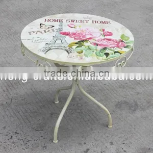Romantic Folding Metal Round Table thumbnail-1