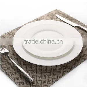 White Fine Porcelain Ceramic Dinner Plate for Wedding thumbnail-1