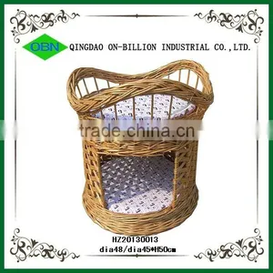 New Design Willow Pets Basket With Mat thumbnail-1