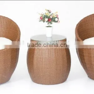 Stackable Garden Rattan Sofa Set Cheap Wicker Coffee Table Set thumbnail-6