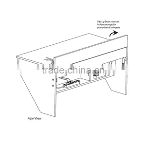 Floating Desk Storage Modern Wall Computer Desk Floating Hanging Shelving Space Saver Wall Mounted Desk thumbnail-6