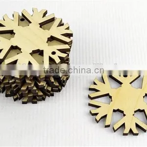 2017 Christmas Wooden Snowflake Coaster Made in China thumbnail-1