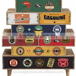 WOODEN CABINET W/8 DRAWERS thumbnail-1