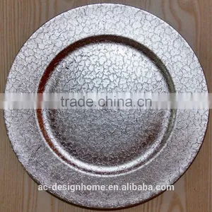 SILVER FOIL PP PLASTIC CHARGER PLATE thumbnail-1