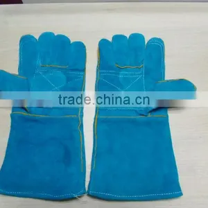 Green Cow Split Reinforced Gloves With Full Lining Two Pieces Back thumbnail-2