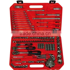 123 Pcs 1/4",3/8"Dr.&1/2"Dr.Socket Wrench Set thumbnail-1
