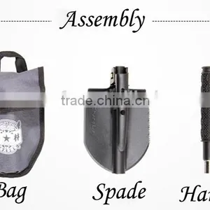 5 in 1 Multifunction Military Weapons Tactical Survival Stainless Steel Folding Shovel/spade thumbnail-5