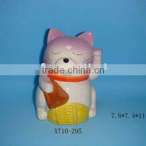 Ceramic Lucky Cat Saving Box thumbnail-1
