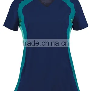 White Cross Scrubs Color Contrast Mixer Side V Neck Stretch Women Doctor Hospital Sport Tops Supplier China thumbnail-5