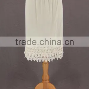 Cotton / Satin Fancy Long Skirts Wholesale Plus Size Plain Lace Slip Extenders thumbnail-2