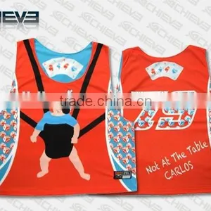 Polyester Custom Reversible Lacrosse Jersey Pinnies thumbnail-2