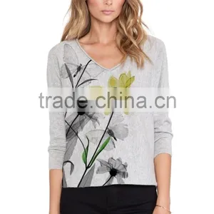 Digital Printing Knitted Pullovers Womens Cardigan Sweater thumbnail-1