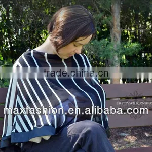 Easy Wear Printed Vertical Stripes Breastfeeding Cover Clothing Nursing Wear From China thumbnail-1