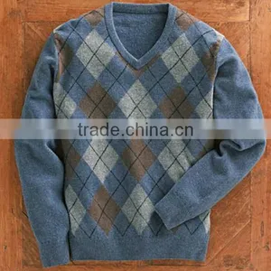 Latest Design Fancy Pullover Knitted Man Wool Sweater thumbnail-3
