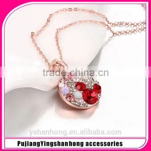 Fashion Zircon Inlaid Pendant Necklace thumbnail-1