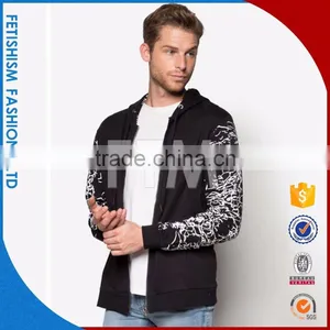 Short Time Delivery Black Hoodie OEM Custom Made Bomber Jacket thumbnail-1