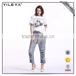 OEM & ODM White T-shirt Woman,custom Womens Casual t Shirt thumbnail-2