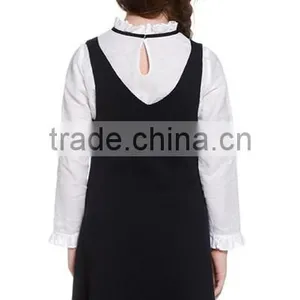 Cheap Wholesale Long Woolen Handmade Children Sweater Vest Dresses Designs for Girl thumbnail-4