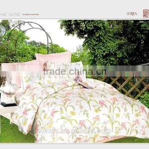 Luxury Beautiful Romantic Floral Pattern Cotton Bedding Set (SDF-2013NC004-4498) thumbnail-3