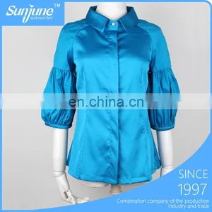 OEM High Quality New Style Slim Fit Fashion Ladies Long Shirts thumbnail-1