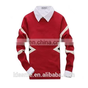 V-neck Twinset Man Sweater Couple Pullover China Men Clothing thumbnail-3