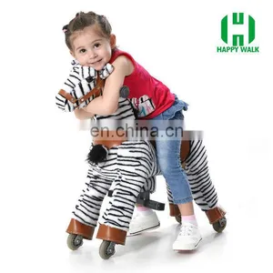 EN71&ASTM&CE Walking Mechanical Horse Kid Riding Horse Toy on Wheels thumbnail-2
