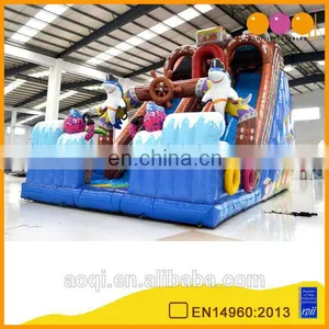 AOQI Inflatable Play Center Kid Indoor Slide Amusement Park Sea Treasure Inflatable Slide for Sale thumbnail-1