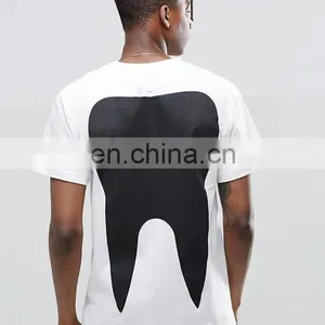 White and Black Printing Fashion Men o Neck T-shirt thumbnail-1