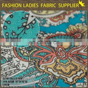 Charming Rayon Challis Print Dress Rayon Fabric thumbnail-5