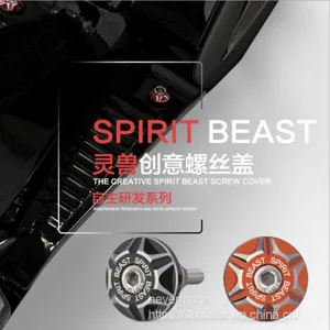 Spirit Beast Motorcycle Modified Registration Plate Holder Alloy Screw Cap Cover 6mm FR201L2 thumbnail-2